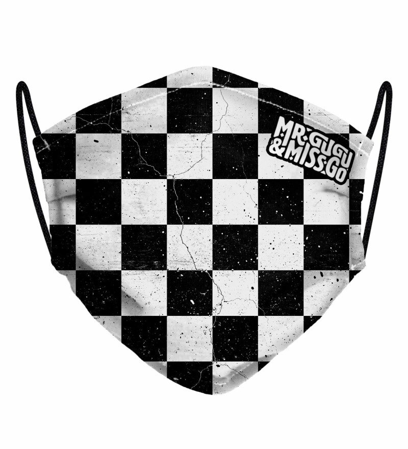 Maseczka - Black and white logo
