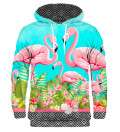 Pink flamingos hoodie