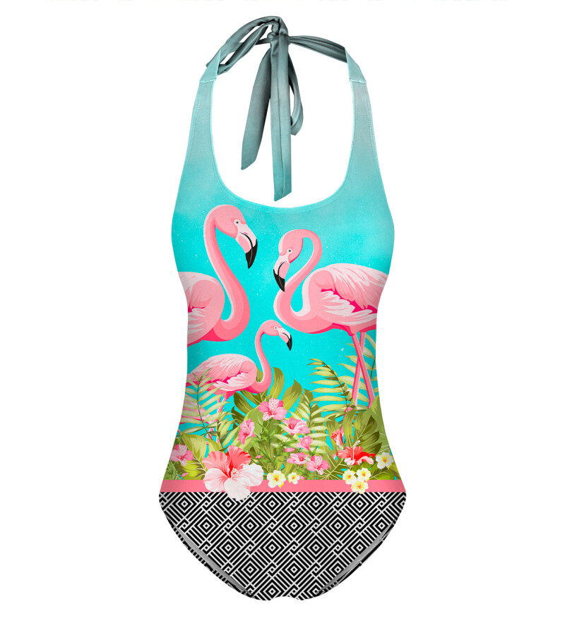 Pink flamingos Open Back Swimsuit - Mr. Gugu & Miss Go