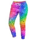 Spodnie damskie ze wzorem Rainbow emoji