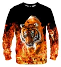 Tiger in flames sweatshirt