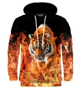 Tiger in flames kapuzenpullover