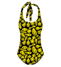 Acid emoji Open Back Swimsuit