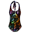 Black Walt Dealer Open Back Swimsuit