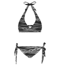 Chains Halter Neck Bikini Set