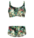 Tropical jungle Crop Bikini Set