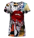 Graffiti lips womens t-shirt