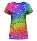 Rainbow emoji womens t-shirt