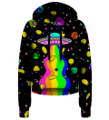 Psychedelic cosmos Cropped Hoodie