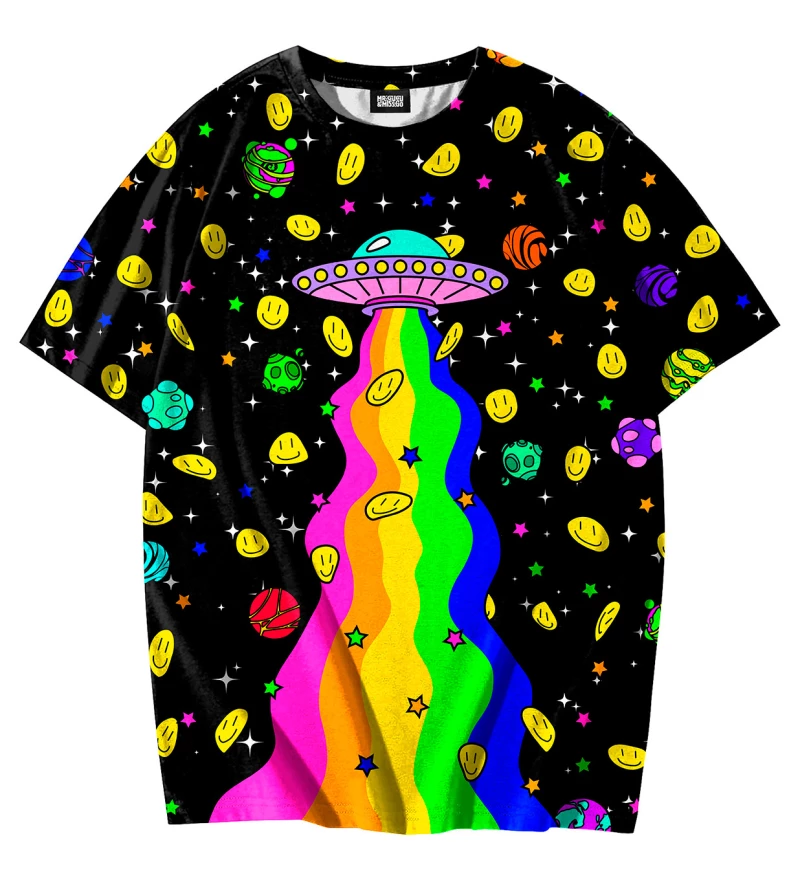 Psychedelic cosmos Womens Oversize T-shirt - Mr. Gugu & Miss Go
