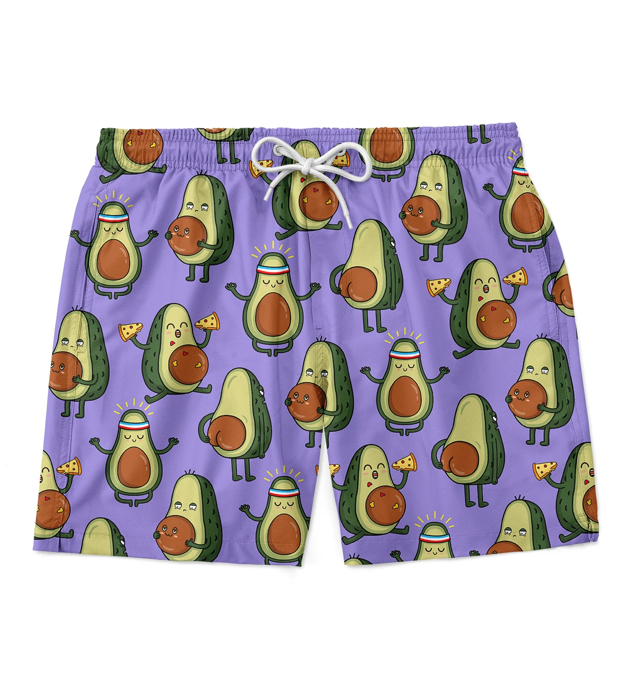 Avocado purple swim shorts Mr. & - Gugu Go Miss