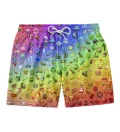 Rainbow emoji swim shorts