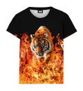 Tiger in flames Unisex T-shirt