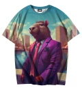 Business capybara Womens Oversize T-shirt