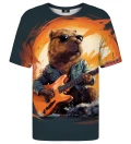 T-shirt ze wzorem Capybara rockstar