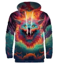 Vibrant wolf demon hoodie