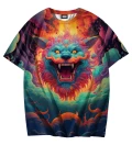 Vibrant wolf demon Mens Oversize T-shirt