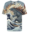T-shirt ze wzorem Kanagawa Godzilla