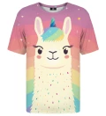 T-shirt ze wzorem Rainbow lama