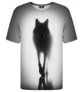 T-shirt ze wzorem Blurry Wolf