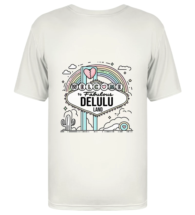 T-shirt ze wzorem Delulu basic