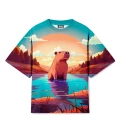 Free Capybara Womens Oversize T-shirt