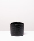 Doniczka ceramiczna, w kolorze czarnym ⌀ 13 cm