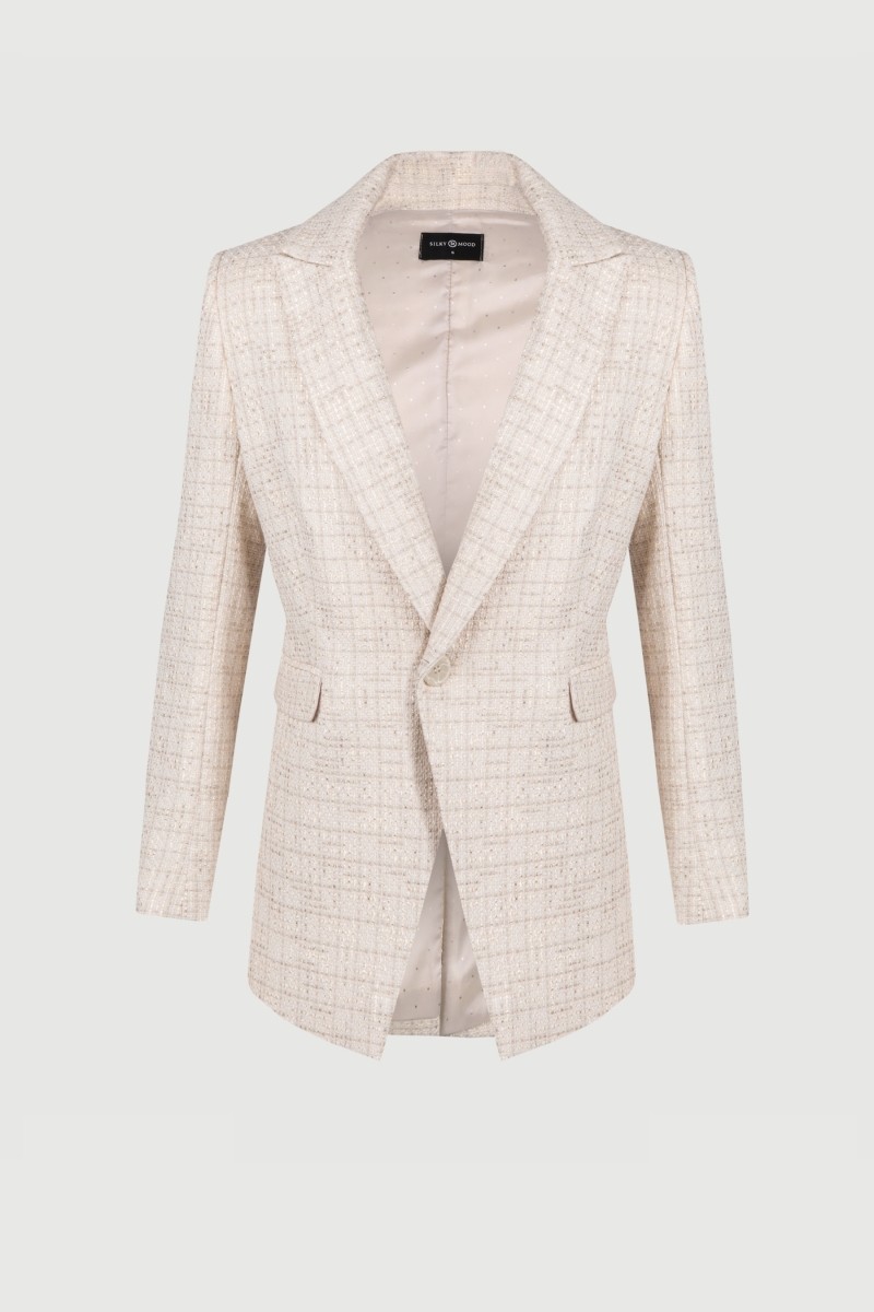 Beige suit, jacket and shorts Official Store Silky Mood
