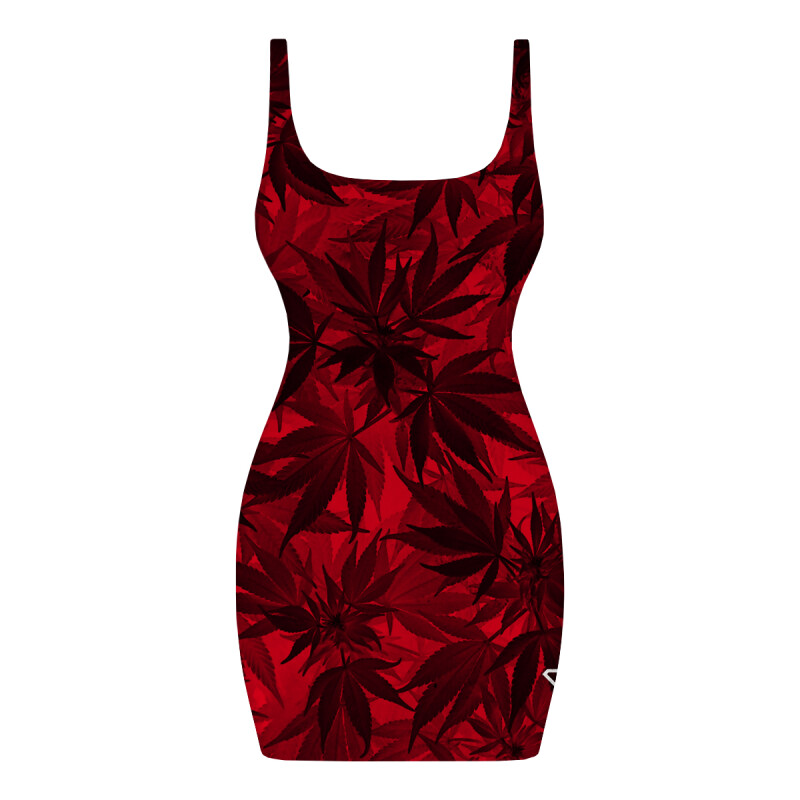 Sukienka RED LEAVES