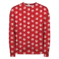 WEED PATTERN RED Sweater