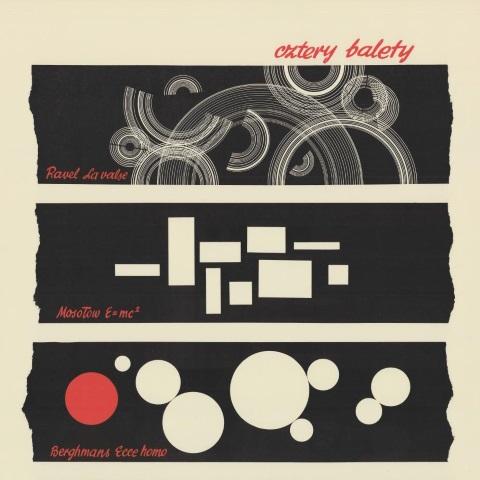Plakat wieczoru „Cztery balety” 1972-04-16, La Valse, E=mc2, Ecce homo, Cudowny mandaryn