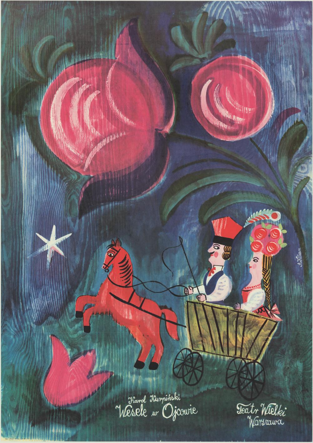 Plakat. „Wesele w Ojcowie” Karol Kurpiński Józef Damse 1976-04-04