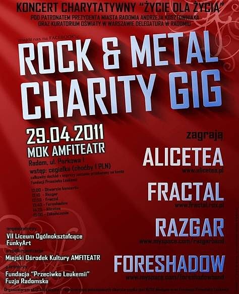 Brawo "Baczyński"! - Zapraszamy na koncert Rock & Metal Charity Gig w Amfiteatrze.