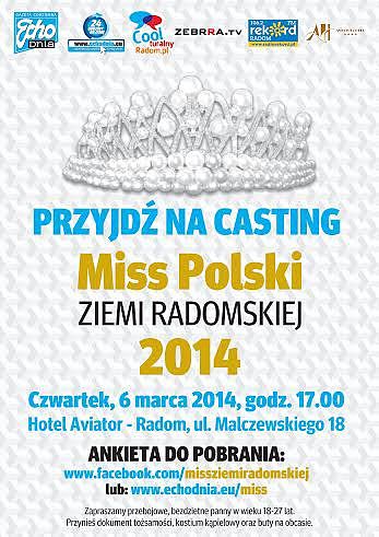 Zdobądź tytuł Miss Polski w Radomiu! Casting już 6 marca!  