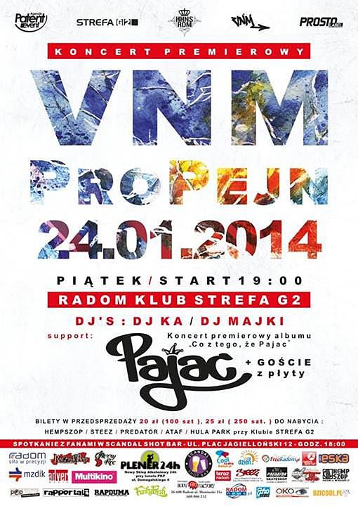 Koncert premierowy VNM w radomskiej Strefie G2 już 24 stycznia!