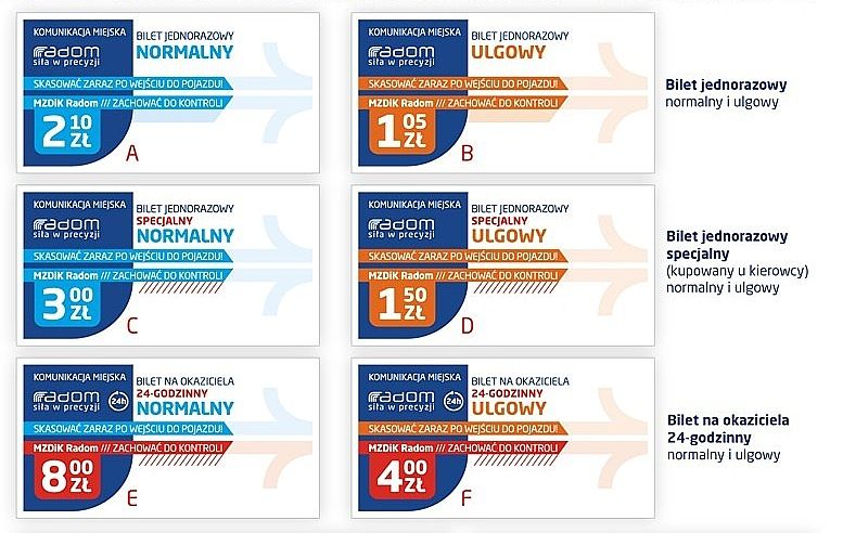 Nowe bilety autobusowe w Radomiu.