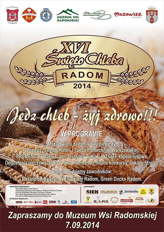 "Jedz chleb - żyj zdrowo!" - Muzeum Wsi Radomskiej zaprasza na Święto Chleba 2014 