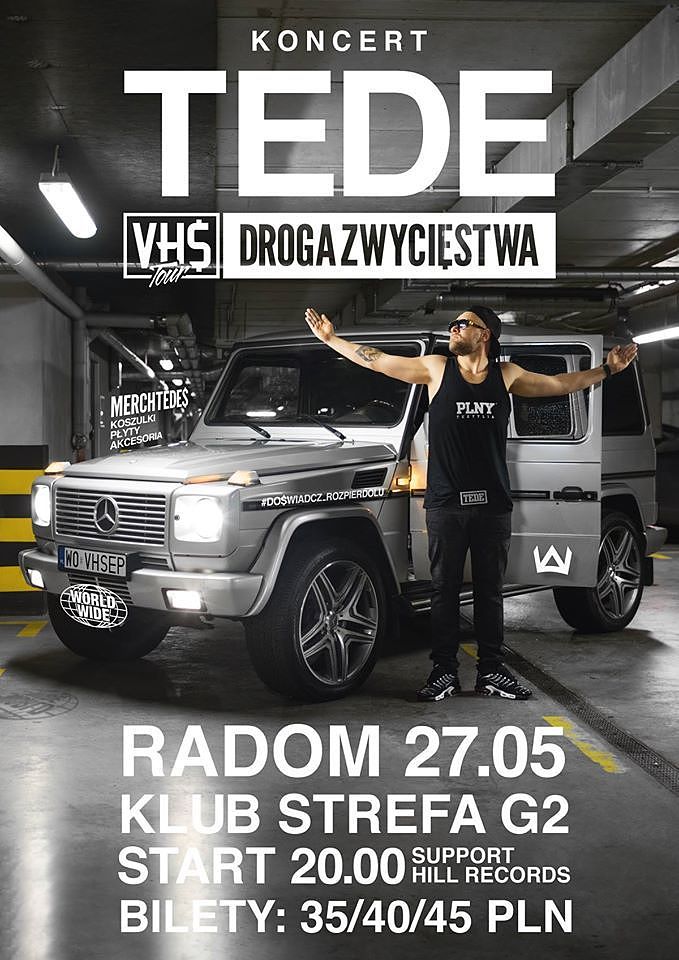  TEDE & WIELKIE JOŁ VHS TOUR - koncert w Klubie Strefa G2 - 27 maja, godz. 20:00 