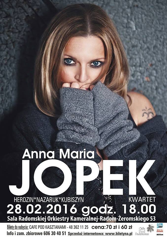 POLECAMY: Anna Maria Jopek - koncert w Radomiu, 28 lutego godz. 18:00