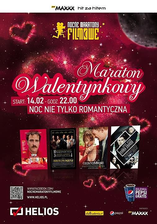 "Czas na miłość" i nie tylko! Maraton Walentynkowy 14 lutego  w Heliosie w Radomiu! 
