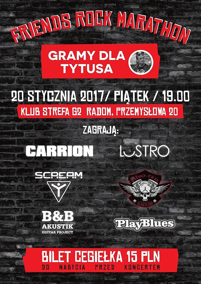 20 stycznia 2017 w Strefie G2 w Radomiu gramy dla TYTUSA!