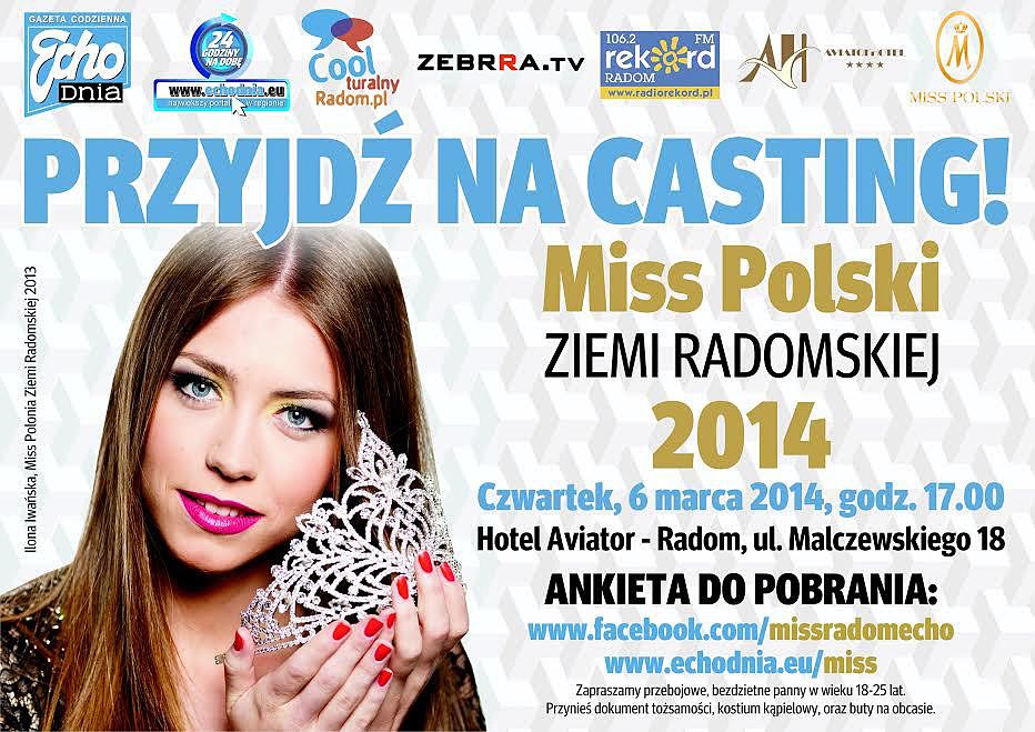 Szukamy najpiękniejszej radomianki! Casting - Miss Polski Ziemi Radomskiej już 6 marca