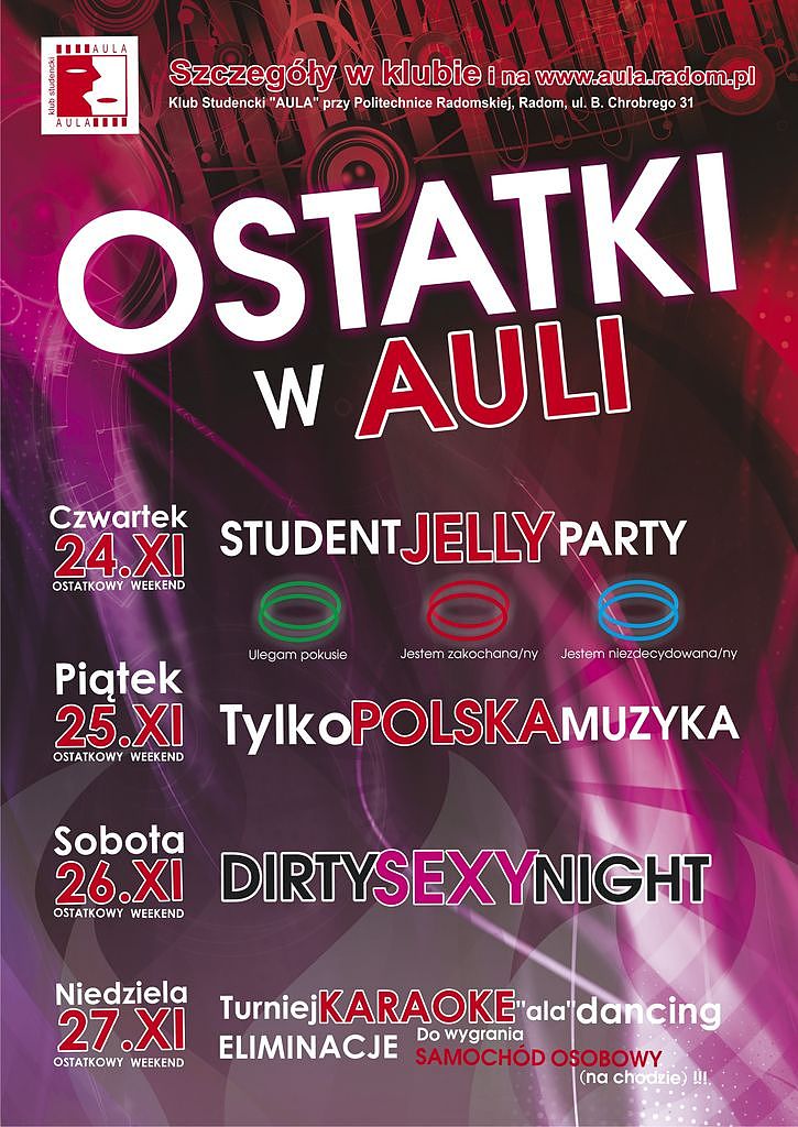 STUDENT JELLY PARTY - OSTATKI w AULI!