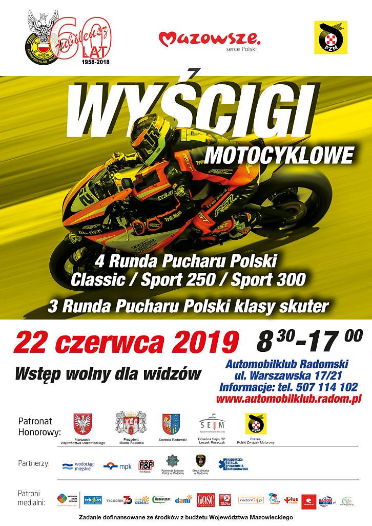 Polecamy: Wyścigi motocyklowe w Radomiu już 22 czerwca!