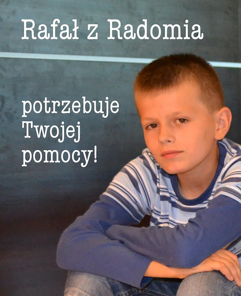 Uśmiechem kontaktuje się z innymi - Rafał z Radomia czeka na naszą pomoc.