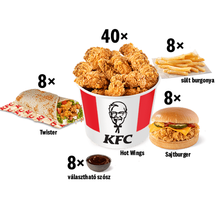 KFC MultiBox 8 Főre - ár, akciók, kézbesítés