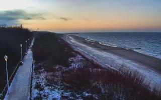 Dziwnów plaża - zachód - 14-01-2026 15:19
