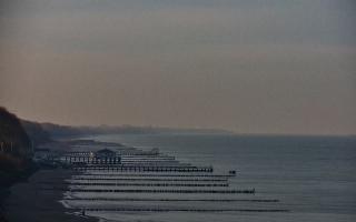 Ustronie Morskie plaża zachód - 18-12-2025 10:13