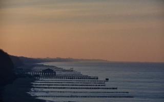 Ustronie Morskie plaża zachód - 18-12-2025 13:58