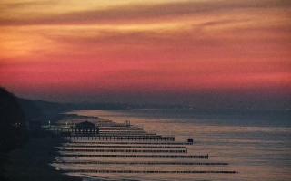 Ustronie Morskie plaża zachód - 18-12-2025 15:18